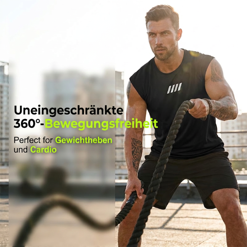 🏋️ Atmungsaktives Mesh-Tanktop für Herren – ärmelloses Muskelshirt mit 360°-Bewegungsfreiheit – ideal für Fitness, Sport & Alltag