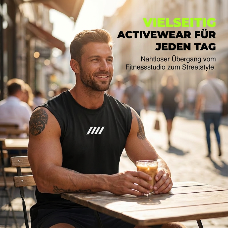 🏋️ Atmungsaktives Mesh-Tanktop für Herren – ärmelloses Muskelshirt mit 360°-Bewegungsfreiheit – ideal für Fitness, Sport & Alltag