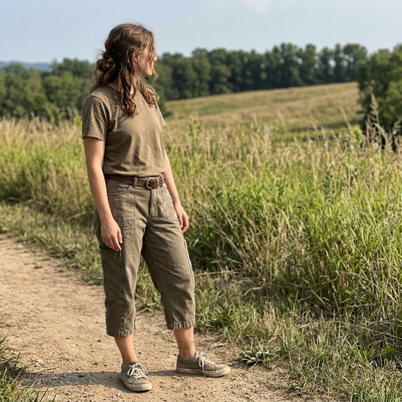 👖Lässige Cargo-Caprihosen für Damen – bequeme 3/4-Hosen mit vielen Taschen, perfekt für Alltag, Reisen & Sommer ☀️