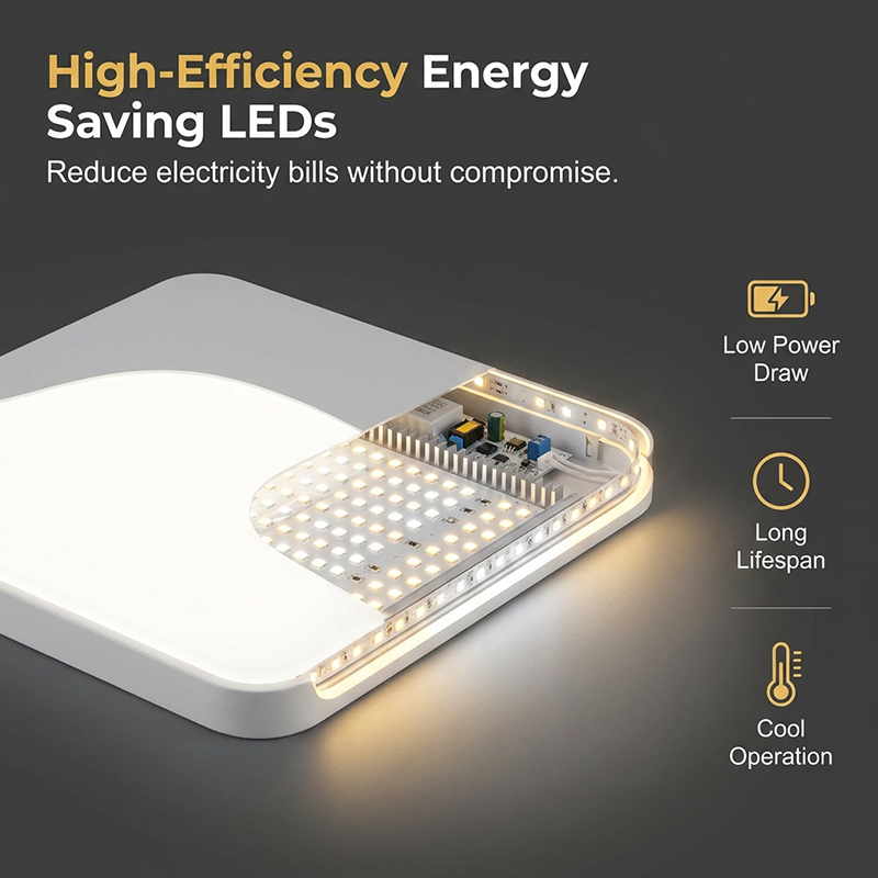 💡✨ Moderne quadratische LED-Deckenleuchte – energieeffizient & zeitlos elegant