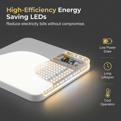 💡✨ Moderne quadratische LED-Deckenleuchte – energieeffizient & zeitlos elegant