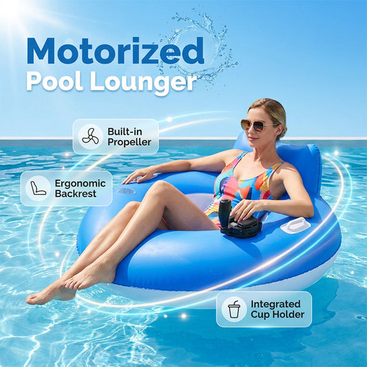 🔥Solange der Vorrat reicht 40 % Rabatt!🎉Motorisierte aufblasbare Pool-Liege mit Propeller
