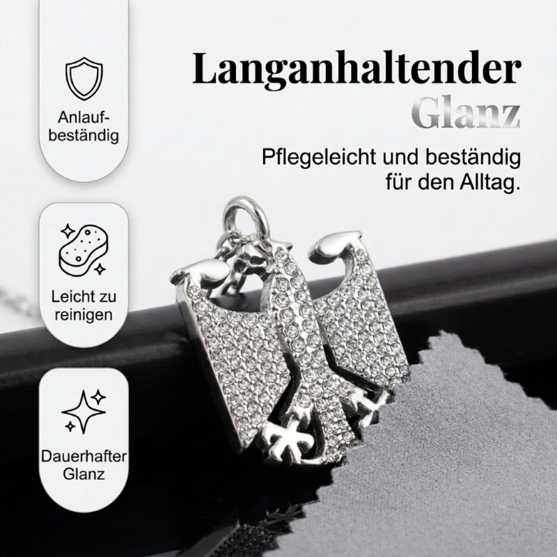 🦅🇩🇪 Halskette mit Bundesadler-Emblem – 60% RABATT! Trage deine Verbundenheit mit Stolz – edles Design, hochwertig verarbeitet. 🔥✨