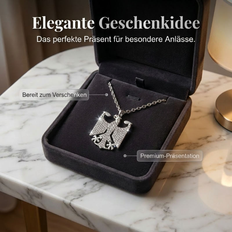 🦅🇩🇪 Halskette mit Bundesadler-Emblem – 60% RABATT! Trage deine Verbundenheit mit Stolz – edles Design, hochwertig verarbeitet. 🔥✨