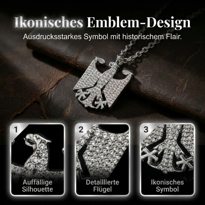 🦅🇩🇪 Halskette mit Bundesadler-Emblem – 60% RABATT! Trage deine Verbundenheit mit Stolz – edles Design, hochwertig verarbeitet. 🔥✨