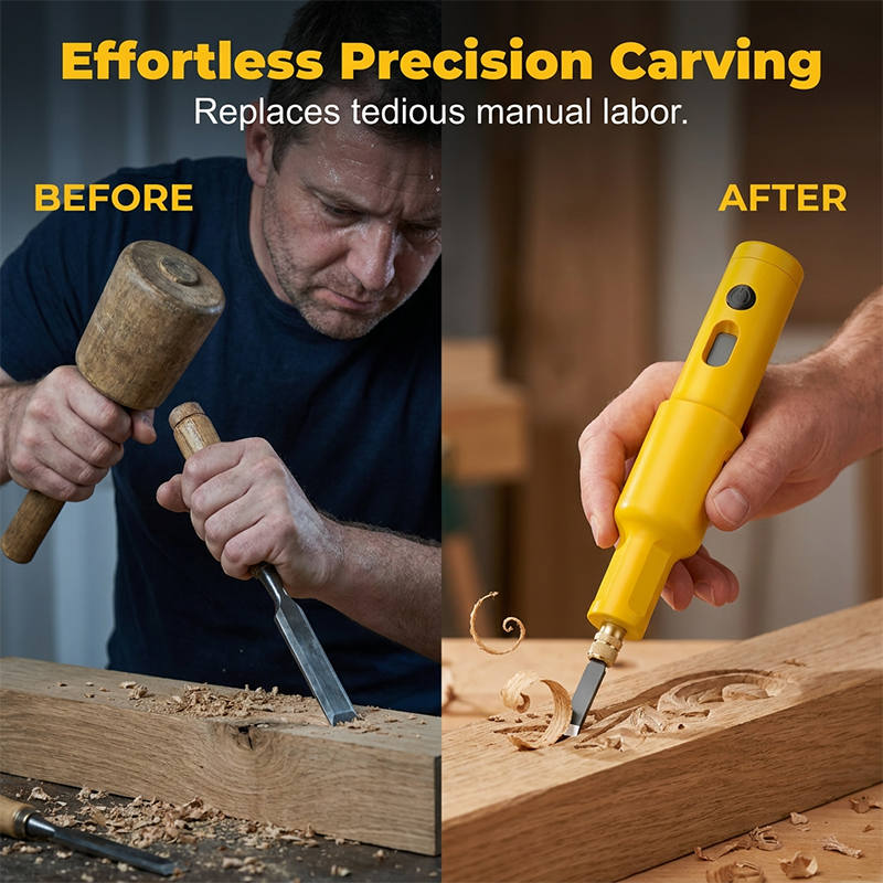 ⏰ 50 % RABATT FÜR BEGRENZTE ZEIT! 🔧 Elektrischer Schnitzstift All-in-One Set – Leistungsstark & präzise für Holz, Linol & alle Bastelprojekte