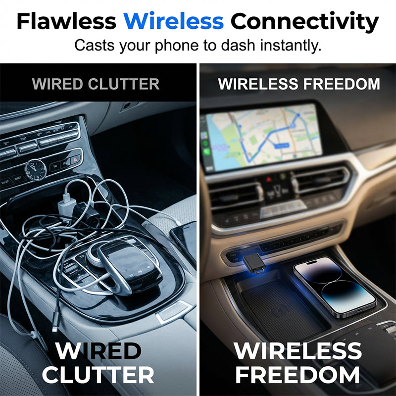 🚗📱 Kabelloser Auto-Display-Adapter – Plug & Play, Sprachsteuerung, nahtlose Synchronisation!