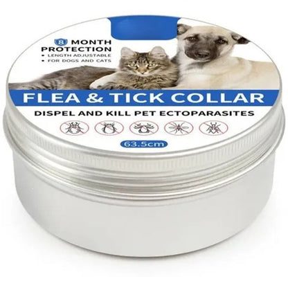 🐶🐱 Floh- und Zeckenhalsband für Hunde und Katzen, wasserdicht, verstellbar, für langanhaltenden Schutz im Freien