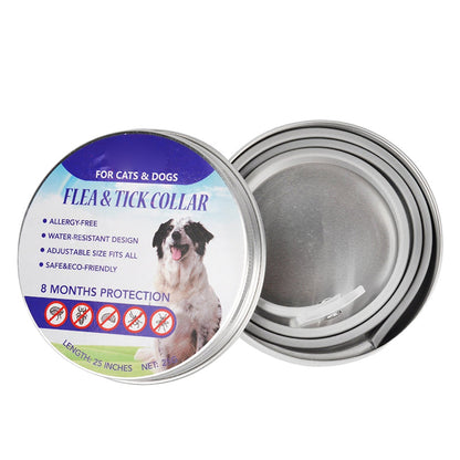🐶🐱 Floh- und Zeckenhalsband für Hunde und Katzen, wasserdicht, verstellbar, für langanhaltenden Schutz im Freien