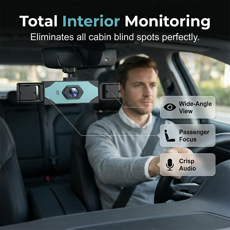 🔥Solange der Vorrat reicht 40 % Rabatt!🎉4-Kanal-Dashcam mit 360°-Schutz