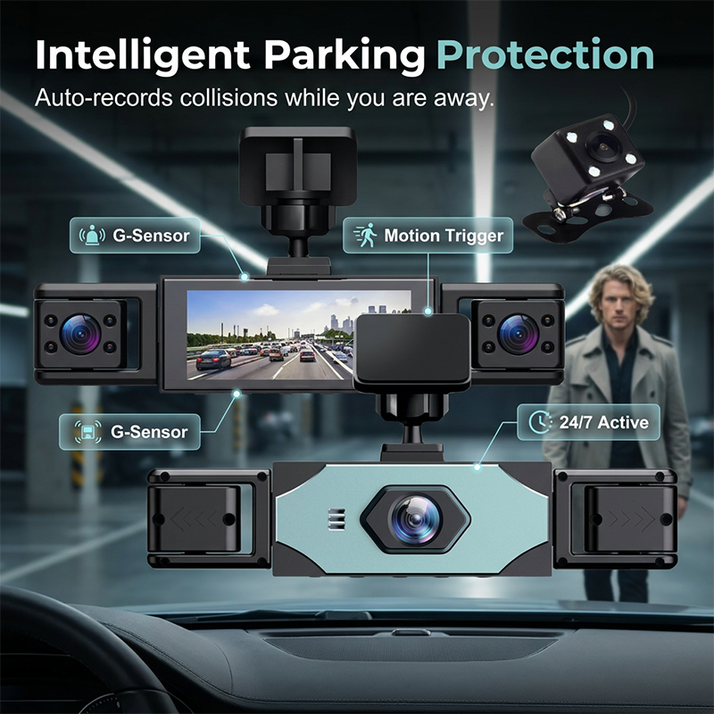 🔥Solange der Vorrat reicht 40 % Rabatt!🎉4-Kanal-Dashcam mit 360°-Schutz