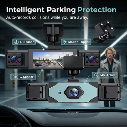 🔥Solange der Vorrat reicht 40 % Rabatt!🎉4-Kanal-Dashcam mit 360°-Schutz