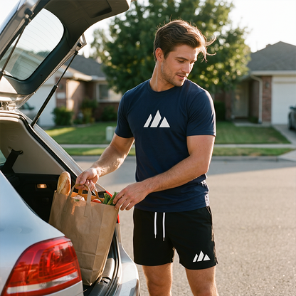 🔥Solange der Vorrat reicht 40 % Rabatt!🎉Herren Kurzarm-T-Shirt & Shorts-Set mit Kordelzug