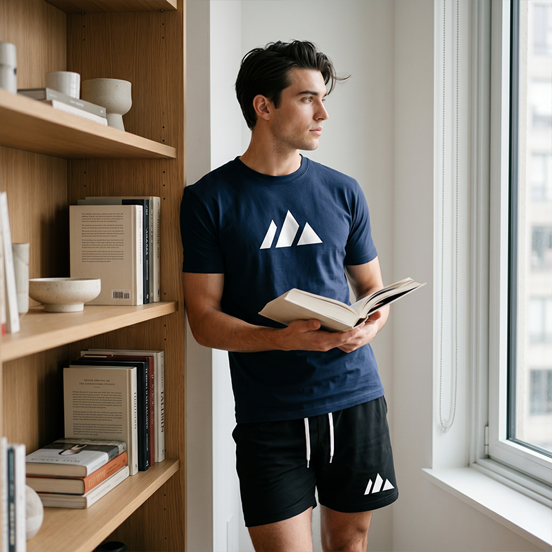 🔥Solange der Vorrat reicht 40 % Rabatt!🎉Herren Kurzarm-T-Shirt & Shorts-Set mit Kordelzug