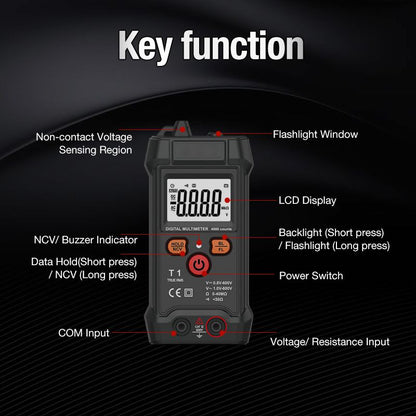 🔧 50% RABATT! ⚡ Intelligentes T1-Digitalmultimeter – Kompakt, hochpräzise & automatische Bereichswahl – Ideal für Elektriker, Hobbybastler oder den schnellen Einsatz zu Hause – sicher, zuverlässig & einfach zu bedienen 🧰✨