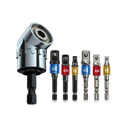 🔧 50% RABATT! 🔩 105-Grad-Winkelbohrer-Adapter-Set – Für enge Stellen & präzises Bohren – Kompatibel mit den meisten Bohrmaschinen – ideal für Möbelbau, Elektroinstallation & Heimwerkerprojekte 🛠️✨
