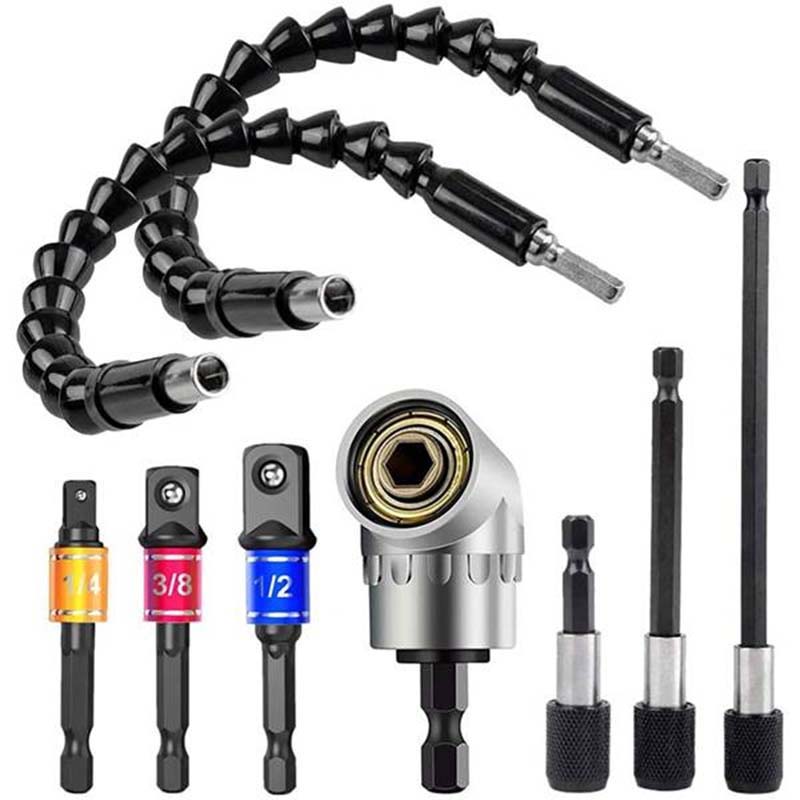 🔧 50% RABATT! 🔩 105-Grad-Winkelbohrer-Adapter-Set – Für enge Stellen & präzises Bohren – Kompatibel mit den meisten Bohrmaschinen – ideal für Möbelbau, Elektroinstallation & Heimwerkerprojekte 🛠️✨