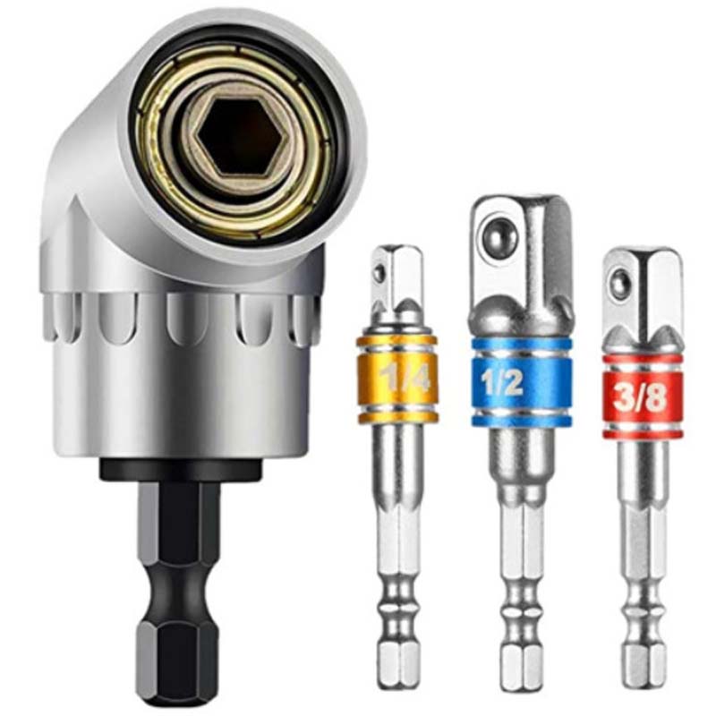 🔧 50% RABATT! 🔩 105-Grad-Winkelbohrer-Adapter-Set – Für enge Stellen & präzises Bohren – Kompatibel mit den meisten Bohrmaschinen – ideal für Möbelbau, Elektroinstallation & Heimwerkerprojekte 🛠️✨