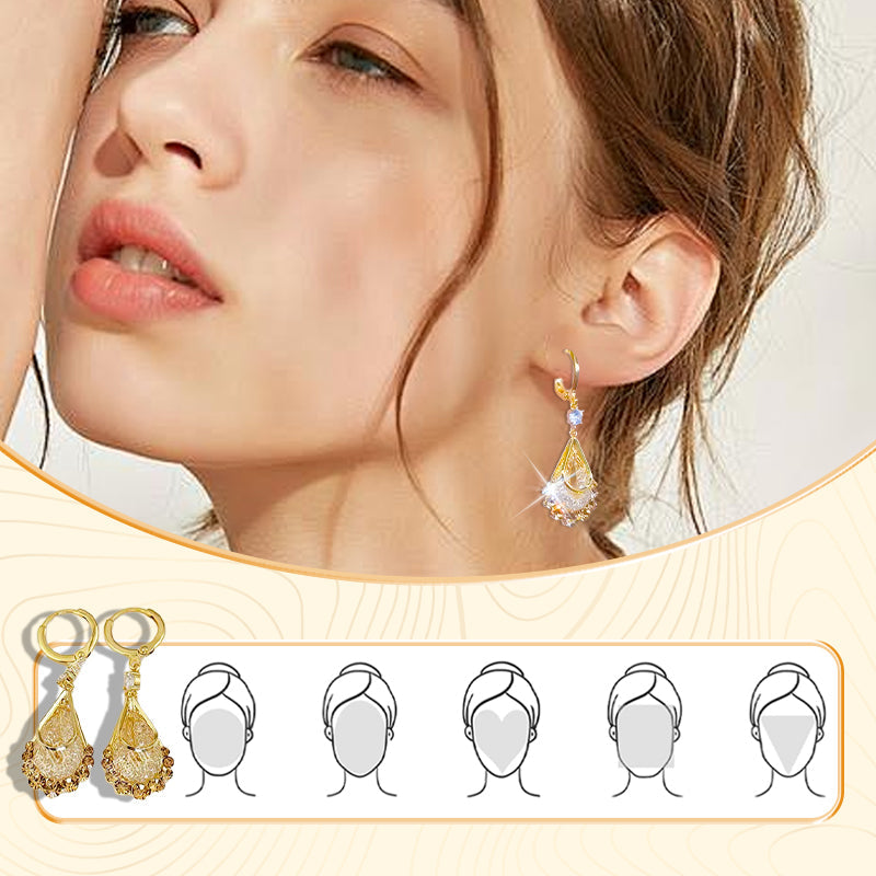 📢 50% RABATT! ⏰ Vergoldete Tropfen-Ohrringe für Damen