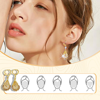 📢 50% RABATT! ⏰ Vergoldete Tropfen-Ohrringe für Damen