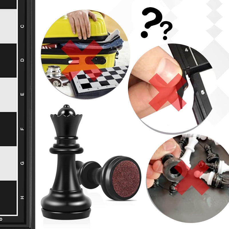 ❄️Sommerfrische 50 % Rabatt!♟️Magnetisches Premium-Schachset mit 32 gewichteten Figuren – klassisches Schachbrett für zu Hause, unterwegs & als Geschenk