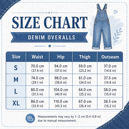⏰ 50 % RABATT – Nur für kurze Zeit ✨💙 Used-Look Overalls – gerade Passform, große Taschen & lässiger Schnitt, perfekt für warme Tage & aktive Stunden ✨