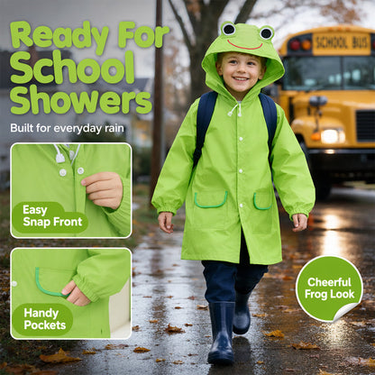 🌧️ 50% RABATT! 🧒 Wasserdichter Kinder-Regenponcho mit Kapuze – Leicht, knitterfrei & leicht anziehbar – Ideal für Regenwetter, Ausflüge oder den täglichen Schulweg – bunt und wetterfest 🌈✨