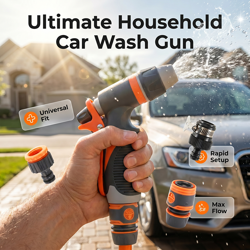 🔥 Solange der Vorrat reicht – 40 % Rabatt! 🎉 Hochdruck-Wasserpistole für Autowäsche & Garten – Einstellbarer Strahl, rutschfester Griff & universelle Anschlüsse