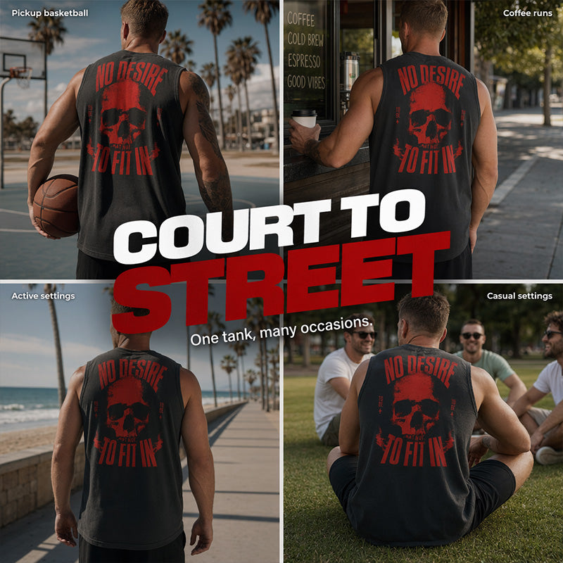 🔥 Solange der Vorrat reicht – 40 % Rabatt! 🎉 Herren Ärmelloses Tank Top – Lockere Passform, Sommer-Gym & Streetwear-Stil