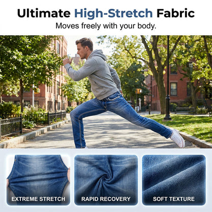 👖 AUSSERGEWÖHNLICHE AKTION 50% RABATT! ⏰ Herren Jeans mit Doppelnaht & Hoher Elastizität – Moderner Schnitt & Komfort – Strapazierfähiger Stretch-Stoff – Ideal für den Alltag oder Reisen – Zeitloser & Schlanker Look ✨🔥🛒