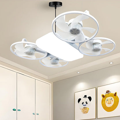 💡🌀 50% RABATT! 3-stufige E27 Drohnen-Deckenventilator-Leuchte mit Fernbedienung
