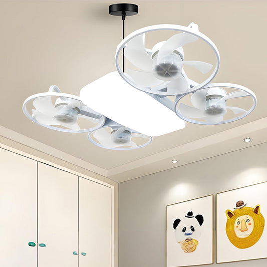 💡🌀 50% RABATT! 3-stufige E27 Drohnen-Deckenventilator-Leuchte mit Fernbedienung