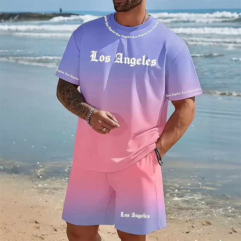🌊 2026 Sale — Über 82.000 verkauft! 🔥Herren Sommer Casual Bedrucktes 2-teiliges Set