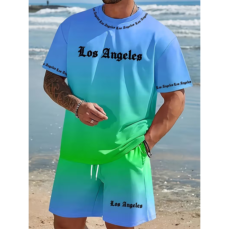 🌊 2026 Sale — Über 82.000 verkauft! 🔥Herren Sommer Casual Bedrucktes 2-teiliges Set