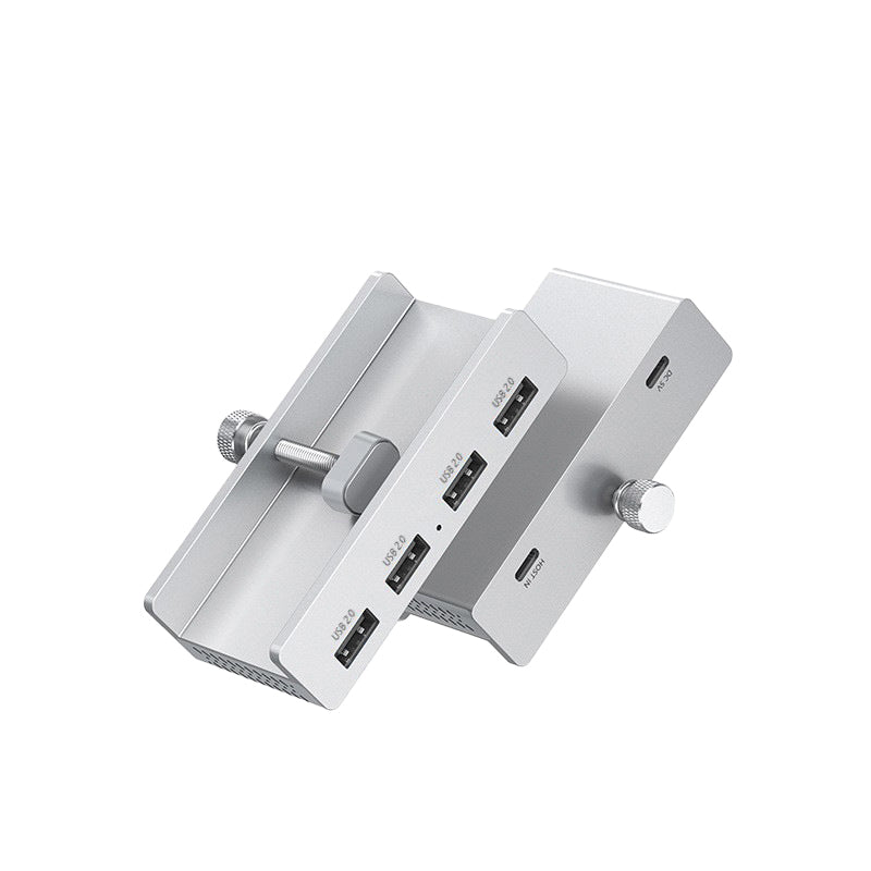 💥Begrenzte Zeit 50% Rabatt! 🖥️Schluss mit Kabelchaos! Klemm-USB-3.0-Hub aus Aluminiumlegierung – 4-Port-Dockingstation