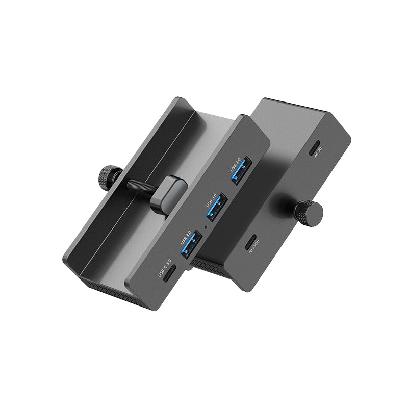 💥Begrenzte Zeit 50% Rabatt! 🖥️Schluss mit Kabelchaos! Klemm-USB-3.0-Hub aus Aluminiumlegierung – 4-Port-Dockingstation