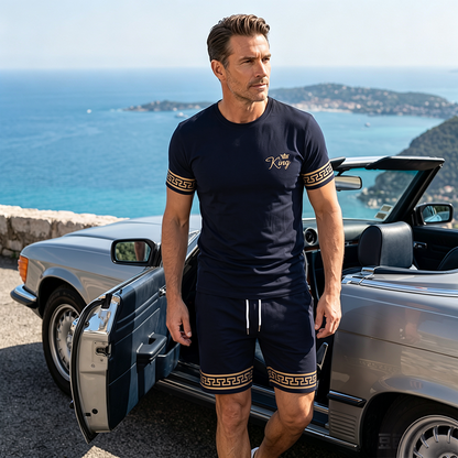 📢📢40% RABATT !! ⏰Herren Sommer 2-teiliges T-Shirt und Shorts Casual Set