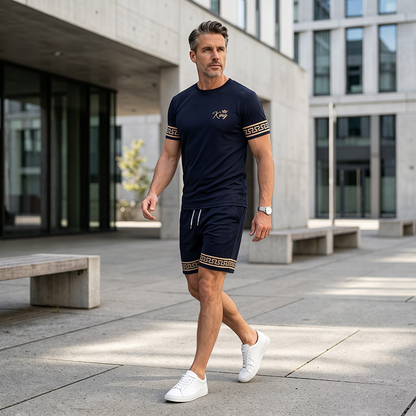 📢📢40% RABATT !! ⏰Herren Sommer 2-teiliges T-Shirt und Shorts Casual Set