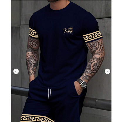 📢📢40% RABATT !! ⏰Herren Sommer 2-teiliges T-Shirt und Shorts Casual Set