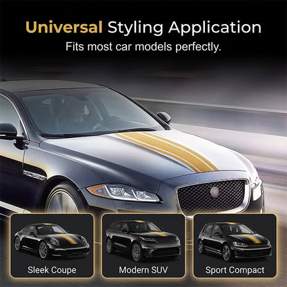 🚗✨Universal Auto Motorhaube Racing-Streifen Aufkleber Sport Karosserie Seitenaufkleber