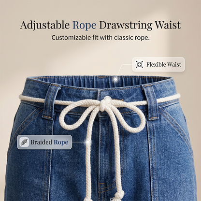 ⏰ 50 % RABATT – Nur für kurze Zeit 👖 Damen Cargo-Jeans mit Weitem Bein ✨ Mehrere Taschen, Bequeme Passform & Perfekt für Alltag und Freizeit