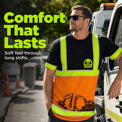 ✨👷Warnschutz-Arbeits-T-Shirt mit hoher Sichtbarkeit
