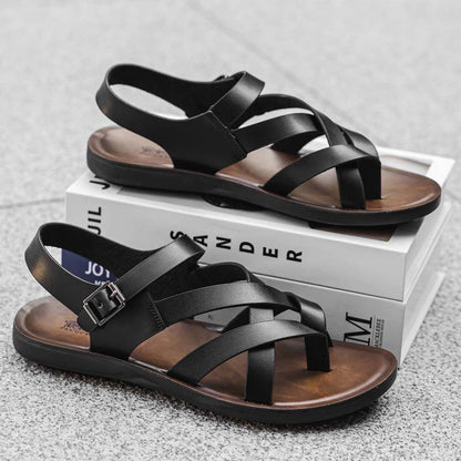 ⏰ 50% RABATT! 👞 Herren Römersandalen Sommer lässig – Weiche Sohle, atmungsaktiv & rutschfest – Ideal für Strand & Freizeit 🌊