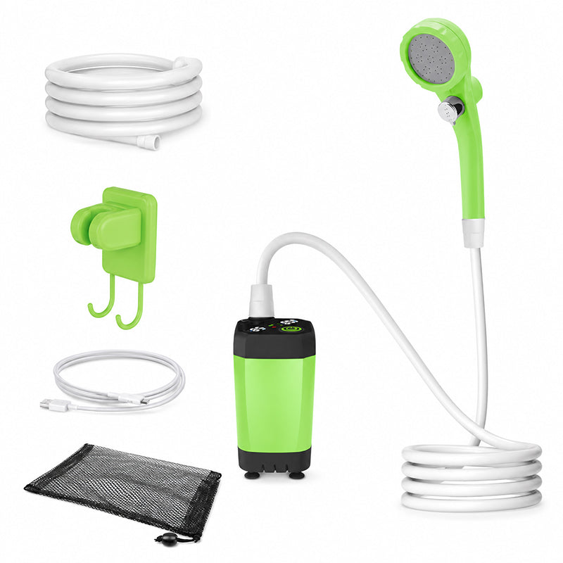 Tragbare Campingdusche mit wiederaufladbarer Pumpe