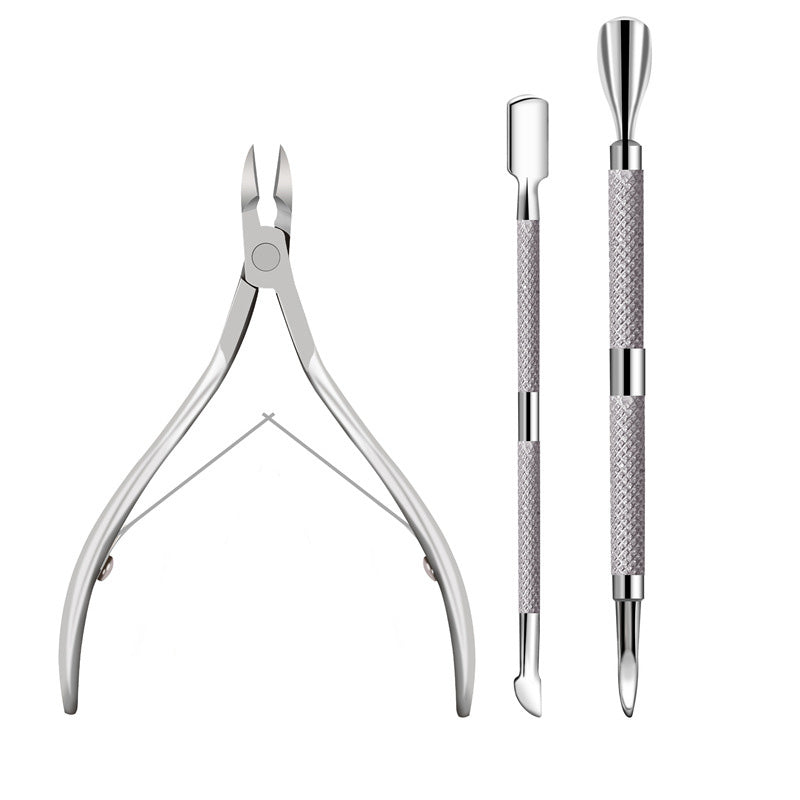 3-teiliges professionelles Nagelhaut-Pflege-Set – Zange & Schieber