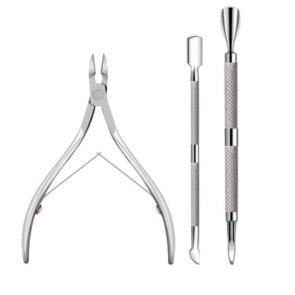 3-teiliges professionelles Nagelhaut-Pflege-Set – Zange & Schieber