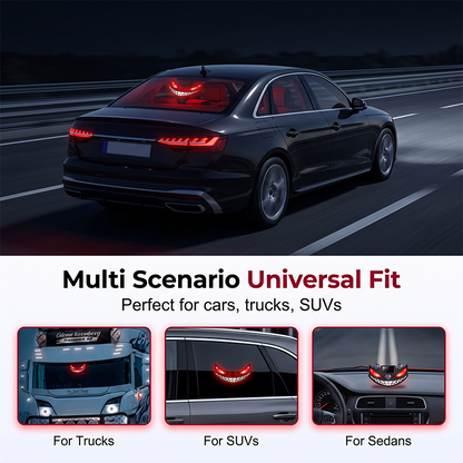 ☀️ Solar Teufelssauge LED Auto-Warnlicht – Vibrationssensor, USB & Solar-Aufladung, Universelle Passform