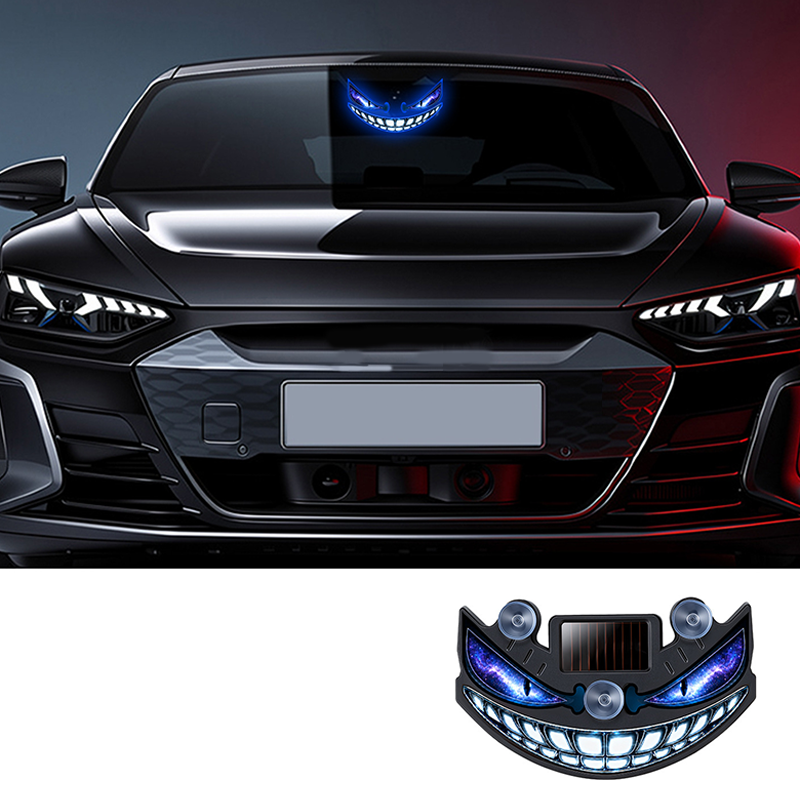 ☀️ Solar Teufelssauge LED Auto-Warnlicht – Vibrationssensor, USB & Solar-Aufladung, Universelle Passform