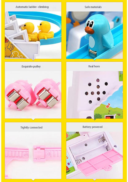 🦆 50% RABATT! 🧸 Kleines Entchen, das die Treppe hochläuft – Elektrisch, bunte Farben & lustige Musik – Perfekt zur Unterhaltung & Förderung deines Babys 🎶
