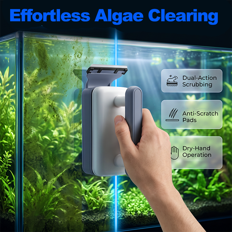 🐠 50% RABATT! 🧲 Magnetischer Aquarium Scheibenreiniger – Doppelseitig, algenentfernend & wasserdicht – Saubere Glasscheiben ganz ohne nasse Hände 💧